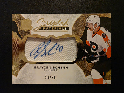 2016-17 Upper Deck The Cup - Scripted Materials - Brayden Schenn #SM-BS /35
