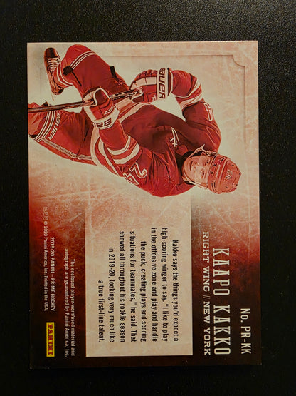 2019-20 Panini Prime - Prime Material Autographs -  Kaapo Kakko #PR-KK /199 RY