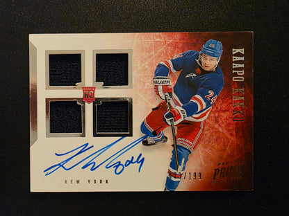 2019-20 Panini Prime - Prime Material Autographs -  Kaapo Kakko #PR-KK /199 RY