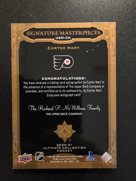 2020-21 Upper Deck Ultimate Collection - Ultimate Signature Masterpieces - Carter Hart #USM-CH
