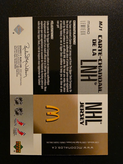 2005-06 Upper Deck McDonald's - Jerseys - Mario Lemieux #MJ1 /120