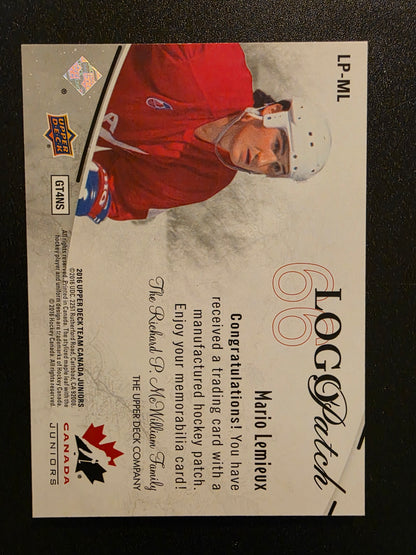 2016 Upper Deck Team Canada Juniors - Manufactured Logo Patches - Mario Lemieux #LP-ML