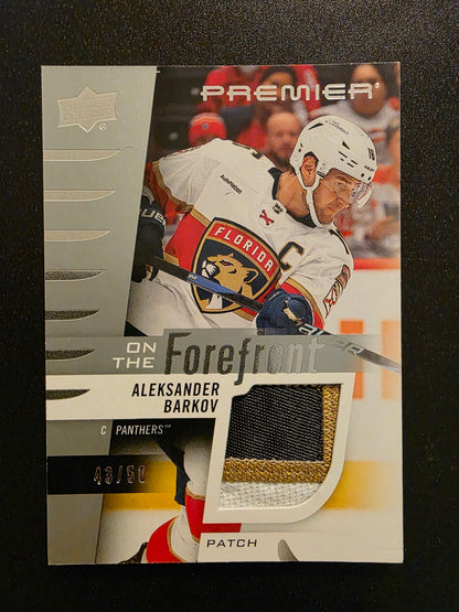 2023-24 Upper Deck Premier - On the Forefront Jersey - Black - Aleksander Barkov #OF-AB /50