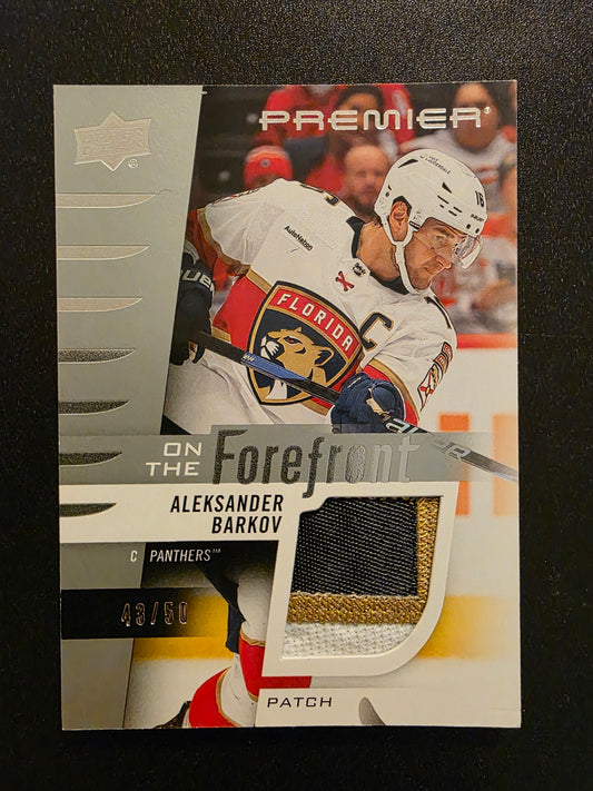2023-24 Upper Deck Premier - On the Forefront Jersey - Black - Aleksander Barkov #OF-AB /50