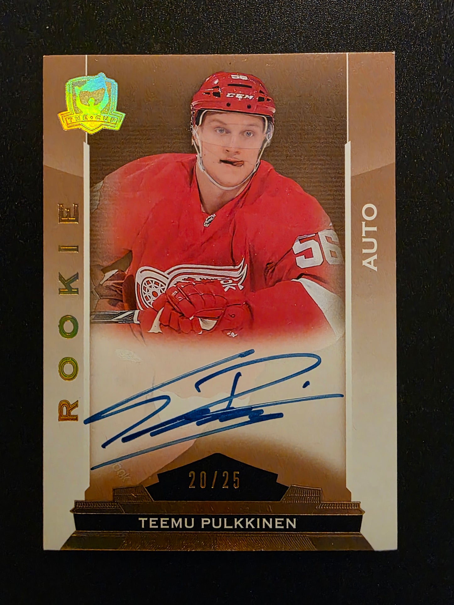2014-15 Upper Deck The Cup - Gold Spectrum Foil - Rookie Auto - Teemu Pulkkinen #143 /25 RC