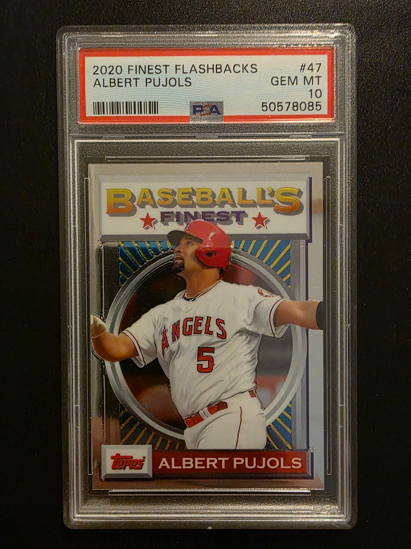 2020 Topps Finest Flashbacks - Albert Pujols #47 PSA 10