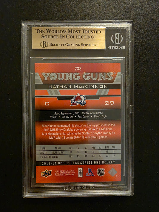 2013-14 Upper Deck - Young Guns - Nathan Mackinnon #238 - BGS 9.5 True Gem - RC