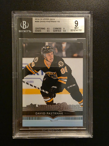 2014-15 Upper Deck -  Young Guns - David Pastrnak #495 BGS 9 RC