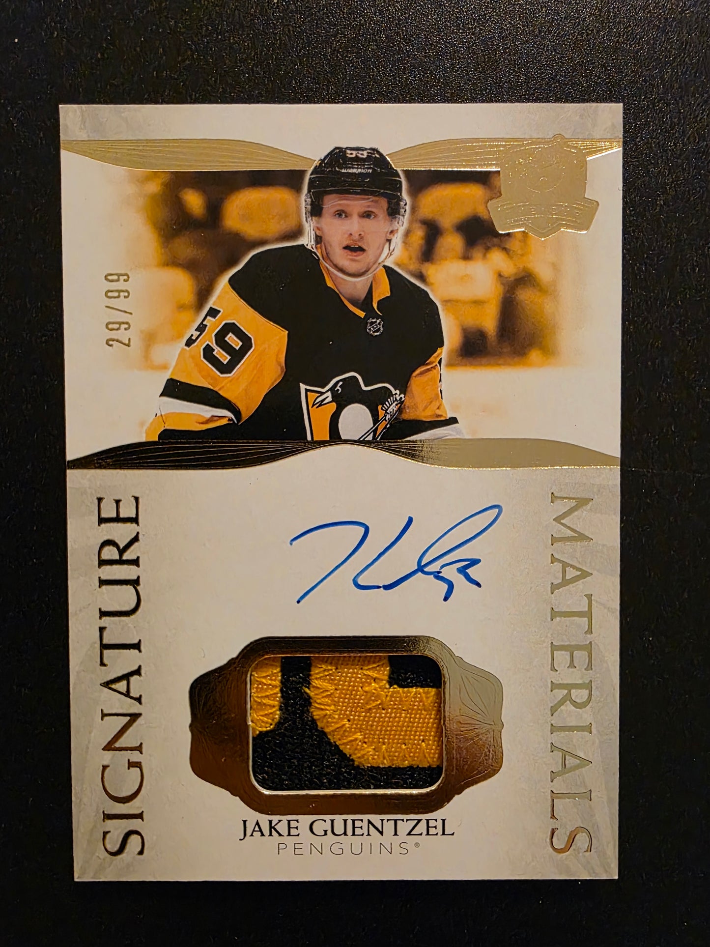 2021-22 Upper Deck The Cup - Signature Materials - Jake Guentzel #SP-JG /99