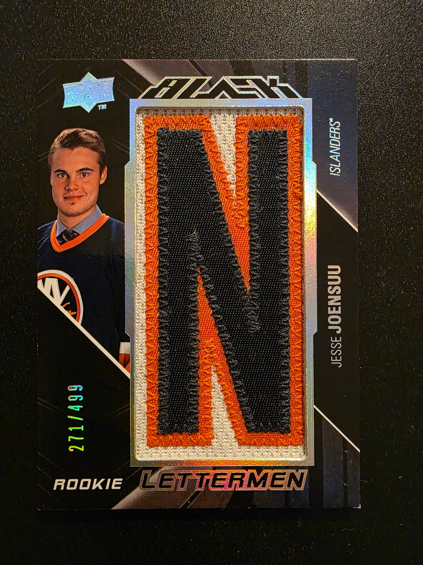 2009-10 Upper Deck UD Black - Rookie Lettermen "N"- Jesse Joensuu  #54 /499 RC