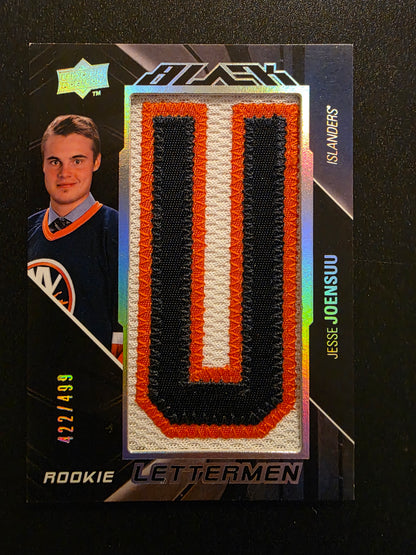 2009-10 Upper Deck UD Black - Rookie Lettermen "U"- Jesse Joensuu  #54 /499 RC