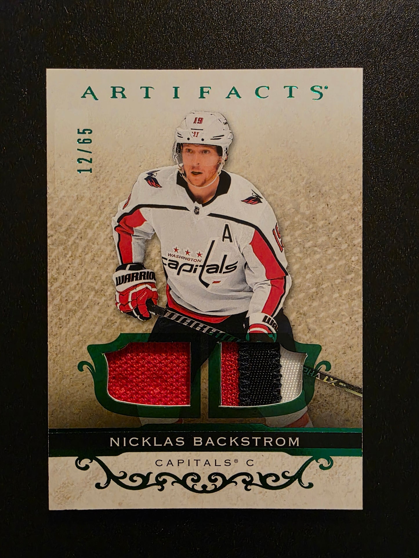 2021-22 Upper Deck Artifacts - Emerald Material Relics - Nicklas Backstrom #59 /65