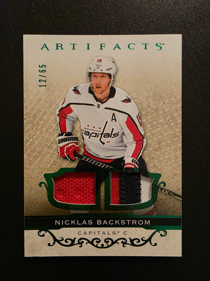 2021-22 Upper Deck Artifacts - Emerald Material Relics - Nicklas Backstrom #59 /65