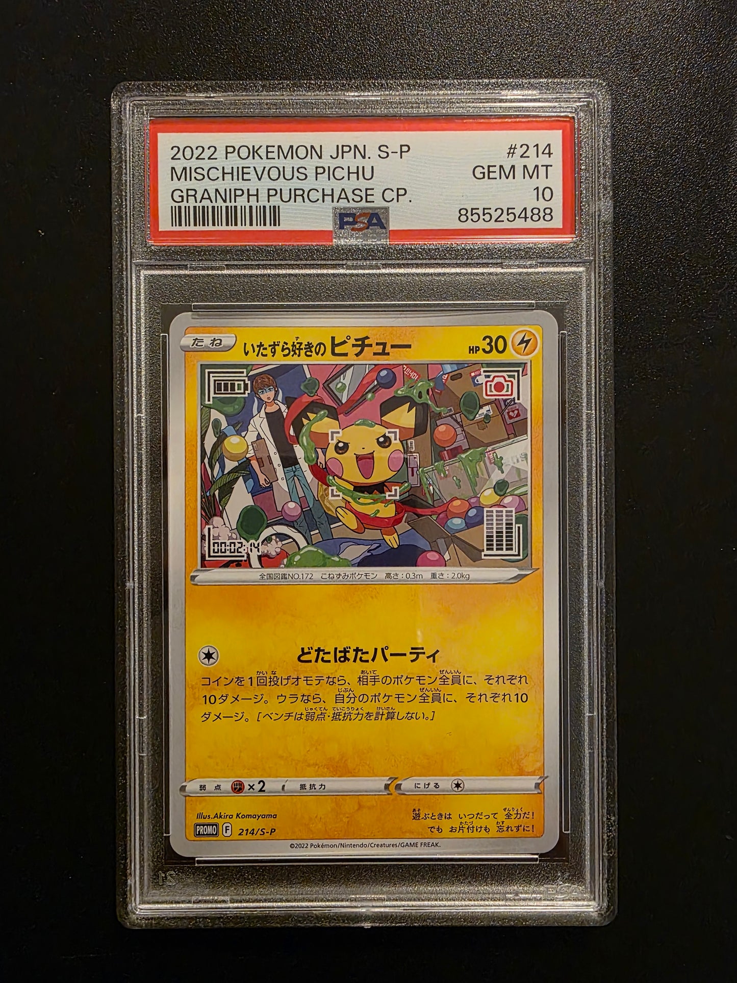 2022 Pokemon - Sword & Shield - S-P - Promotional Cards - Japanese - Mischievous Pichu  #214/S-P PSA10