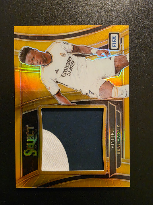 2023-24 Panini Select FIFA - Jumbo Swatches - Gold Prizm - Vini Jr. #JS-VJ /10