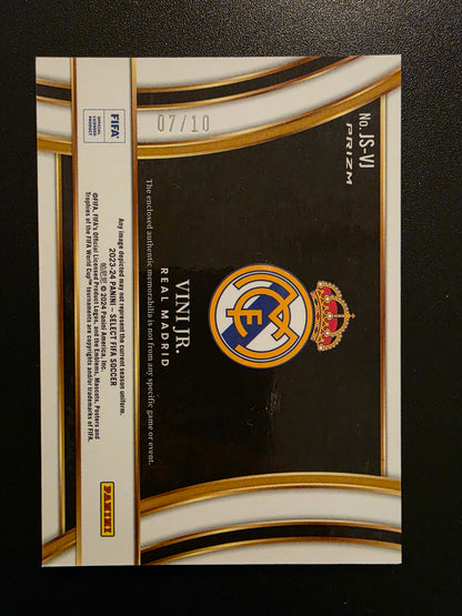 2023-24 Panini Select FIFA - Jumbo Swatches - Gold Prizm - Vini Jr. #JS-VJ /10
