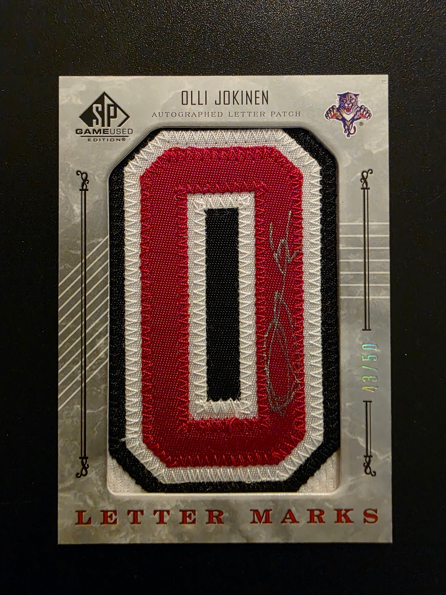 2006-07 Upper Deck SP Game Used Edition - Letter Marks "O" - Olli Jokinen #LM-OJ /50