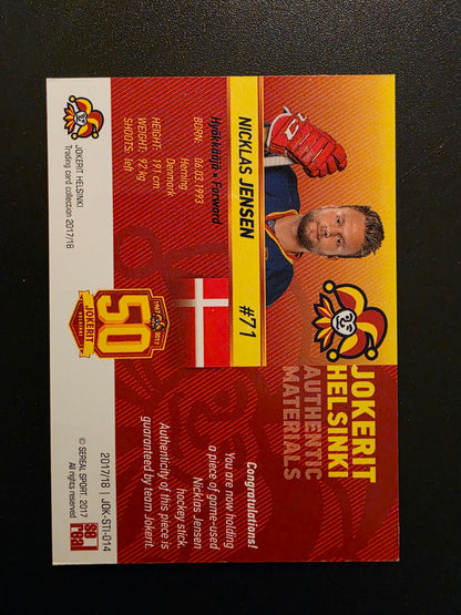 2017-18 Sereal Jokerit Stick - Nicklas Jensen #JOK-STI-014 /50