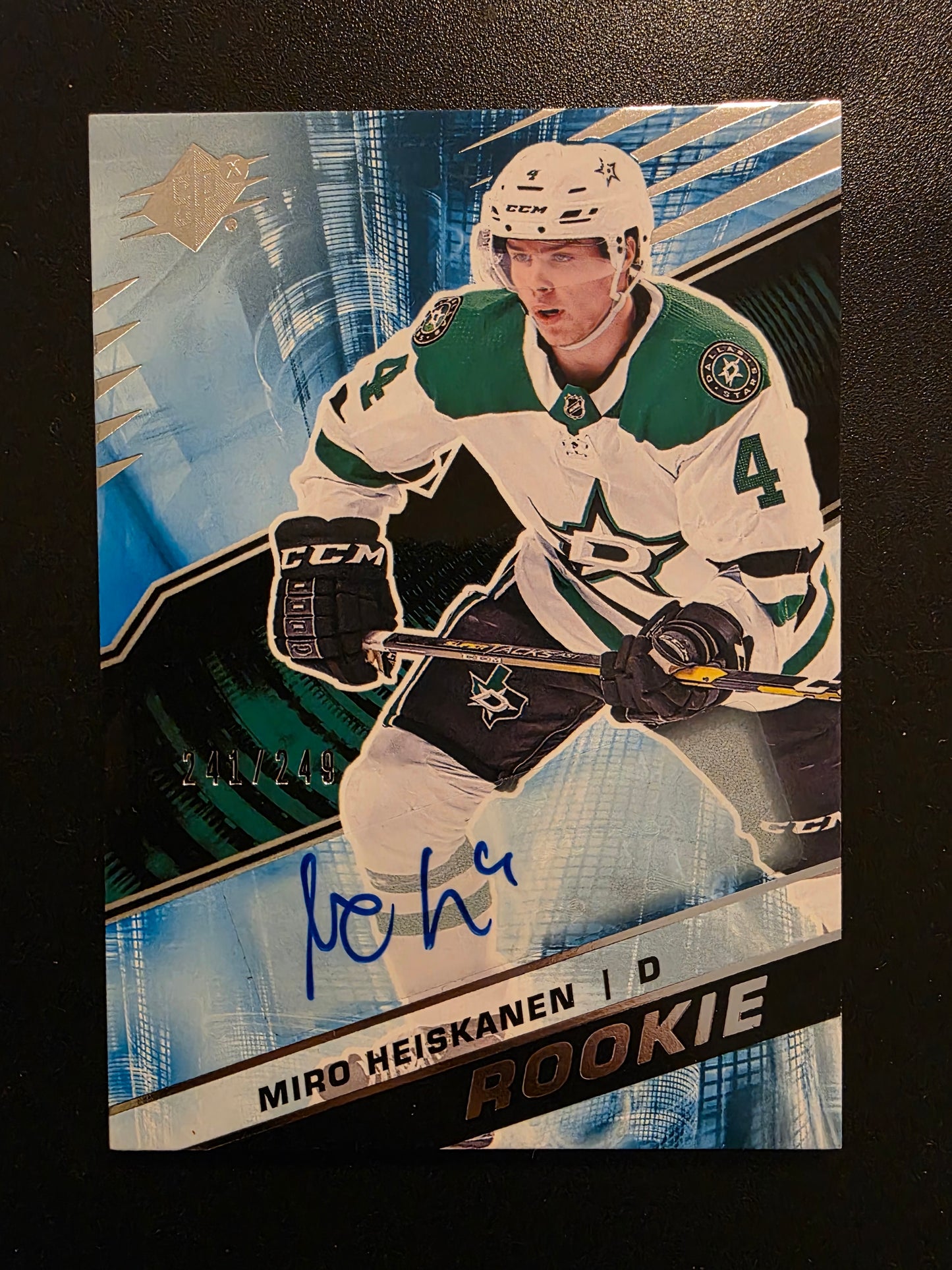 2018-19 Upper Deck SPx - Rookies - Autographs - Tier 1 - Miro Heiskanen #R-MH /249