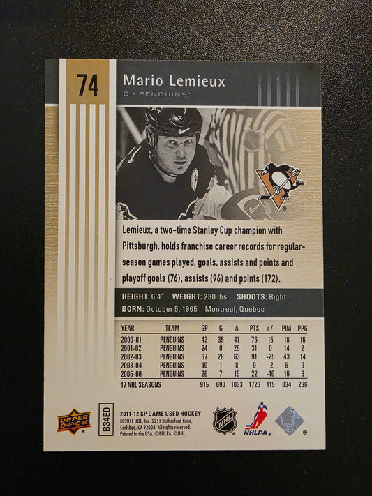 2011-12 Upper Deck SP Game Used Edition - Gold - Mario Lemieux #74 of 100