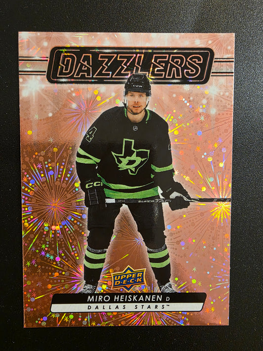 2023-24 Upper Deck Extended Series - Dazzlers - Pink - Miro Heiskanen #DZ-123
