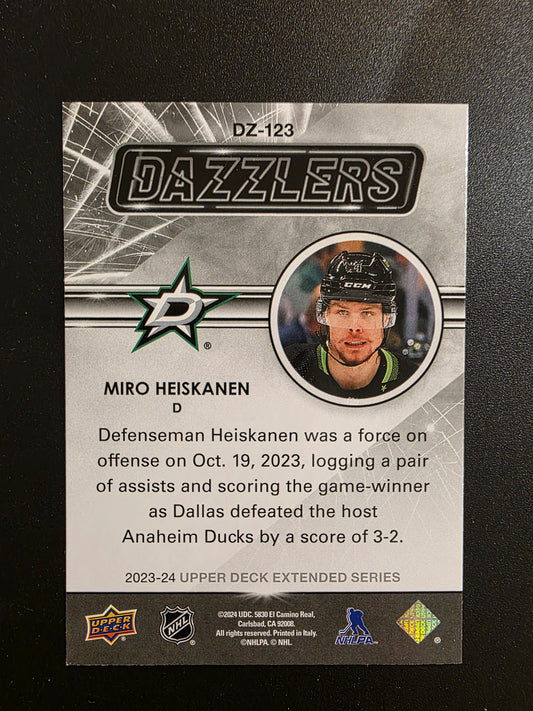 2023-24 Upper Deck Extended Series - Dazzlers - Pink - Miro Heiskanen #DZ-123