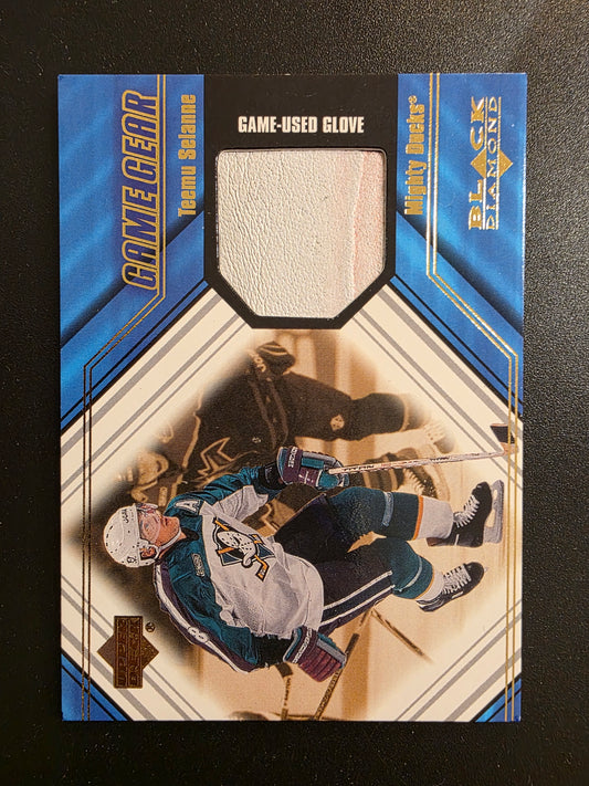 2000-01 Upper Deck Black Diamond - Game Gear - Glove - Teemu Selanne #G-TS