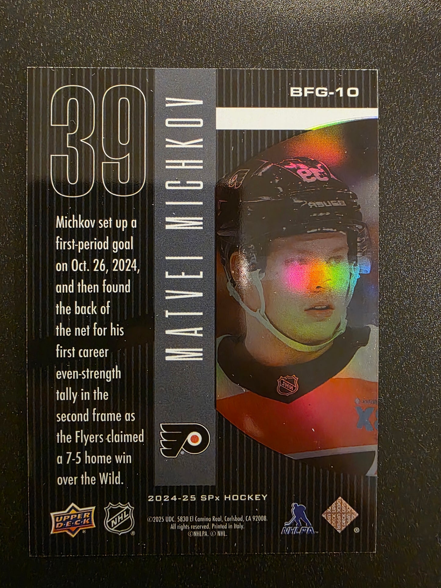 2024-25 Upper Deck SPx - Bound for Glory -  Matvei Michkov #BFG-10 RY