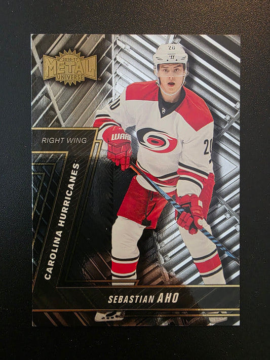 2016-17 Upper Deck Fleer Showcase - Metal Universe - Sebastian Aho #MU-33 RY