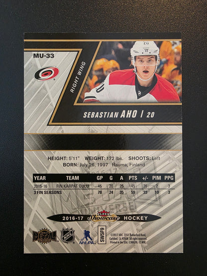 2016-17 Upper Deck Fleer Showcase - Metal Universe - Sebastian Aho #MU-33 RY