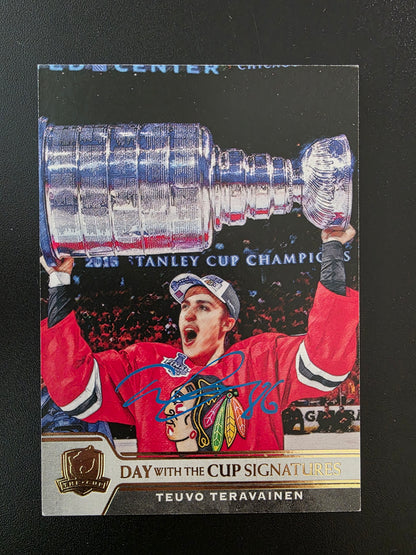 2019-20 Upper Deck The Cup - Day With the Cup Signatures - Teuvo Teravainen #DC-TT