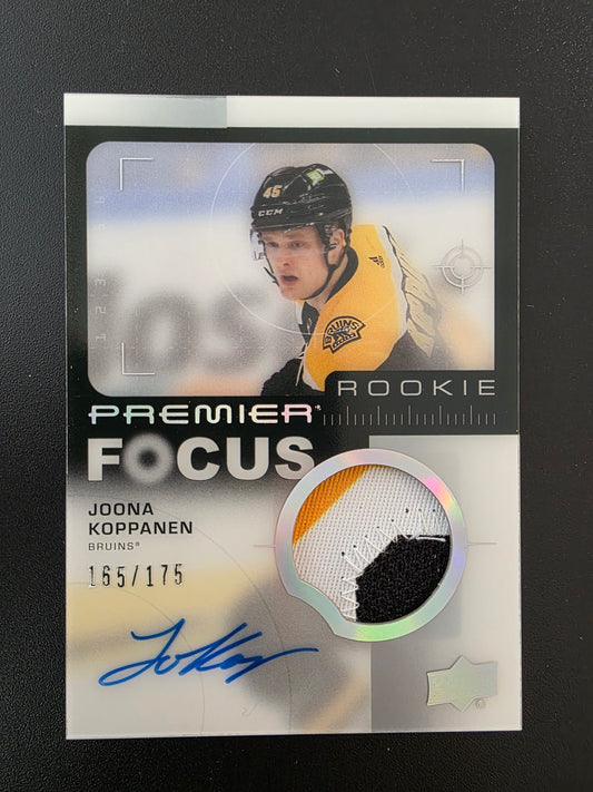 2023-24 Upper Deck Premier - Premier Focus Rookies Auto Patch - Joona Koppanen #PFR-JK /175 RY