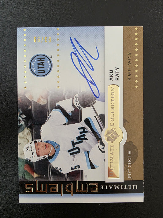 2024-25 Upper Deck Ultimate Collection - Ultimate Emblems Autographs Rookies - Gold - Aku Raty #UER-AR /99 RY