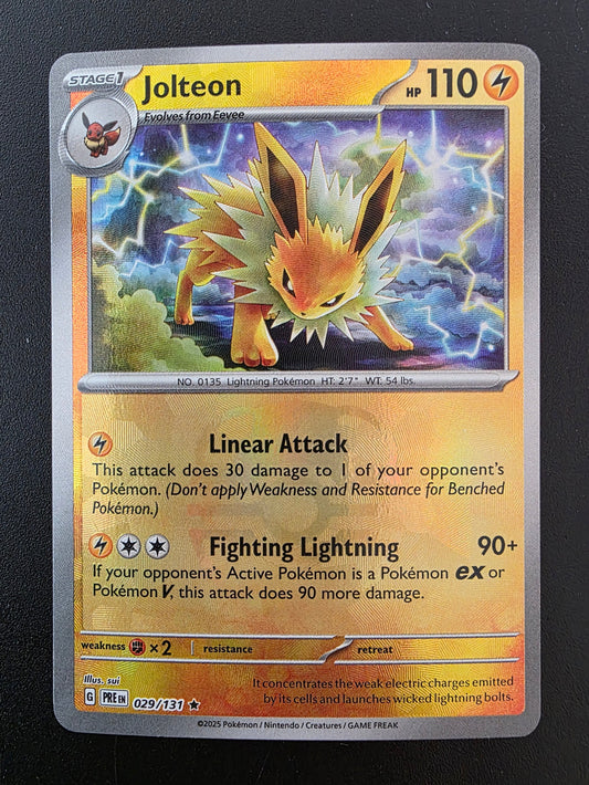 2025 Pokemon Scarlet & Violet - Prismatic Evolutions - Master Ball Foil - Jolteon #029