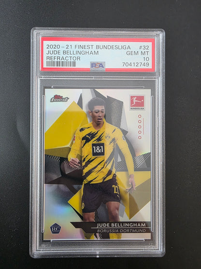 2020-21 Topps Finest Bundesliga - Refractor - Jude Bellingham #32 PSA10 RC