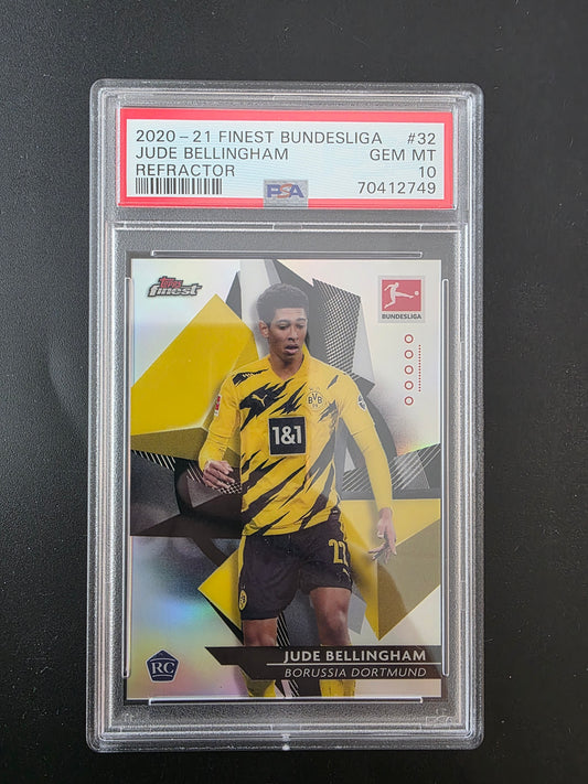 2020-21 Topps Finest Bundesliga - Refractor - Jude Bellingham #32 PSA10 RC