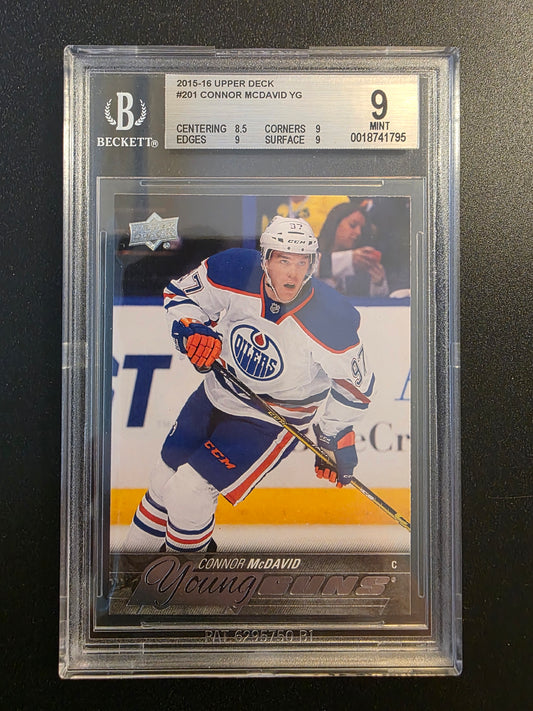 2015-16 Upper Deck Young Guns - Connor McDavid #201 RC BGS 9