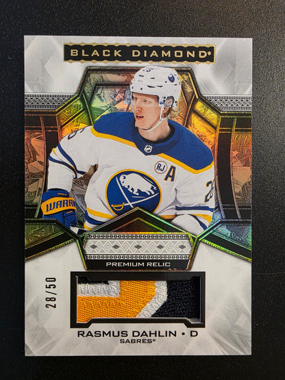 2024-25 Upper Deck Black Diamond - Premium Relics - Rasmus Dahlin #BDB-RD /50