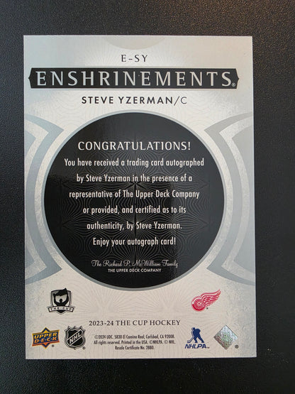 2023-24 Upper Deck The Cup Enshrinements Steve Yzerman #E-SY /25