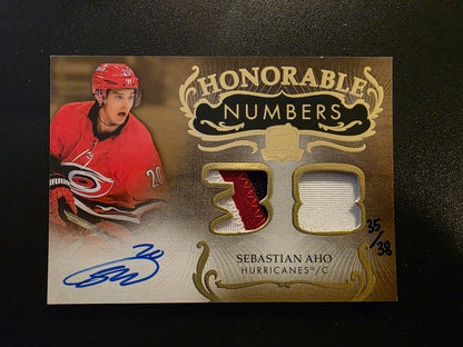 2023-24 Upper Deck The Cup - Honorable Numbers - Sebastian Aho #HR-SA /38