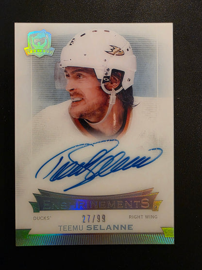 2014-15 Upper Deck The Cup - Enshrinements Autographs - Teemu Selanne #E-TS /99