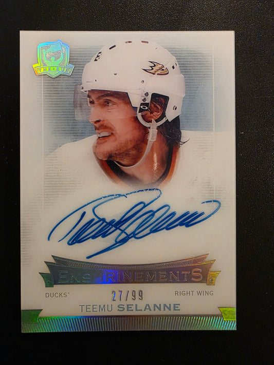 2014-15 Upper Deck The Cup - Enshrinements Autographs - Teemu Selanne #E-TS /99