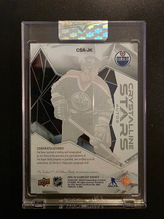 2024-25 Upper Deck Clear Cut - Crystalline Stars - Blue - Jari Kurri #CSA-JK /10