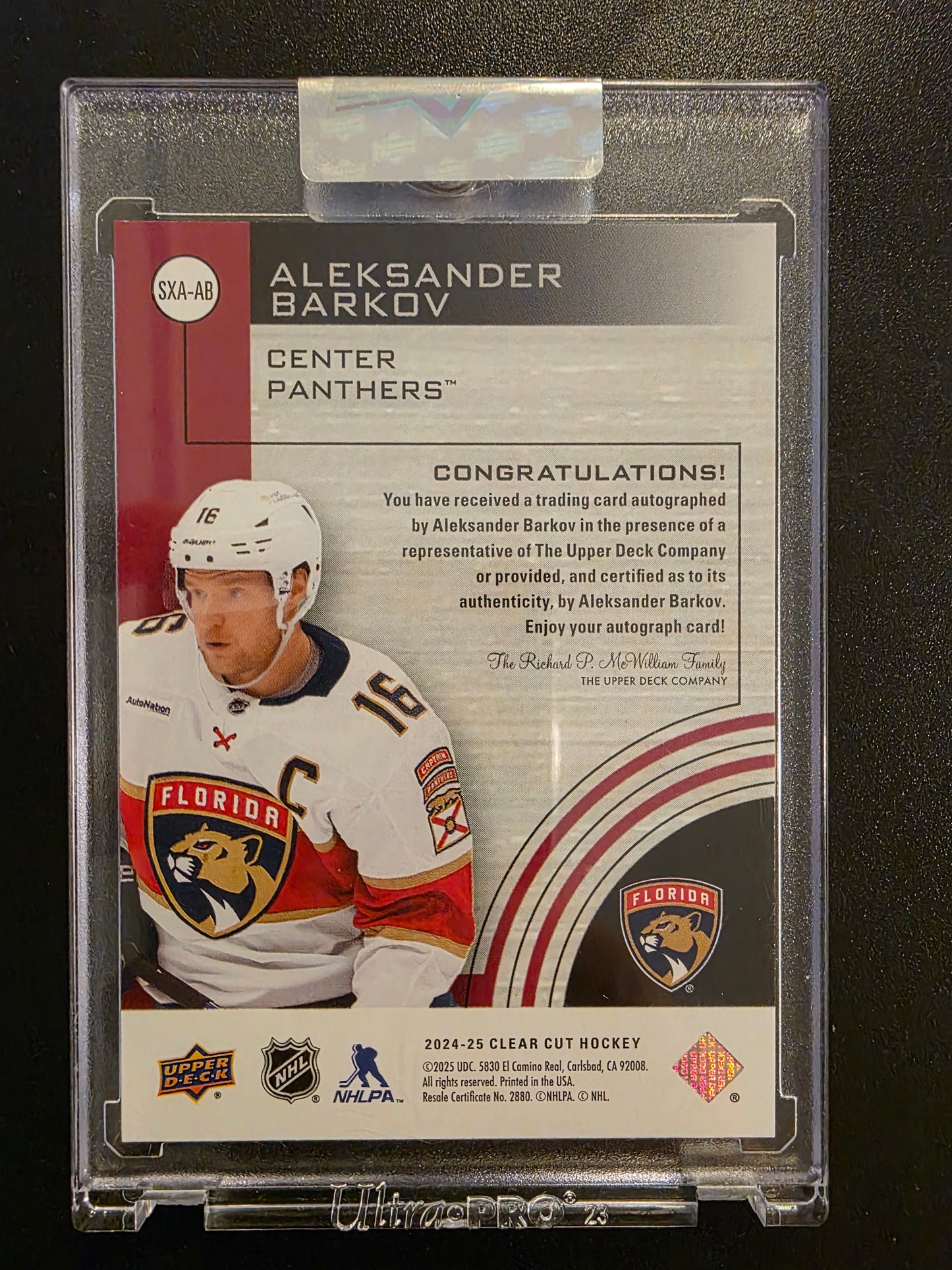 2024-25 Upper Deck Clear Cut - 2000-01 SPx Xcitement - Aleksander Barkov #SXA-AB