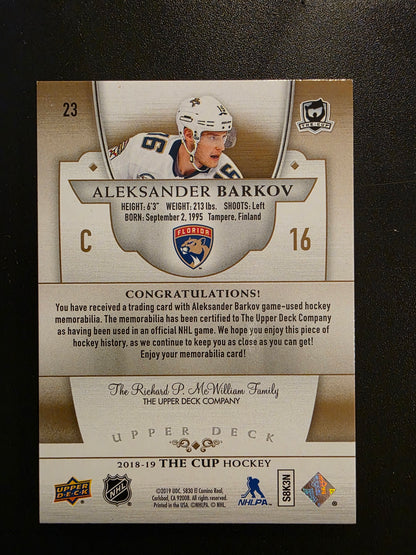 2018-19 Upper Deck The Cup - Gold Foil - Aleksander Barkov  #23 /8