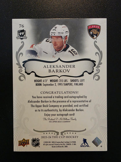 2023-24 Upper Deck The Cup - Gold Spectrum Foil Variation - Aleksander Barkov #76 /12