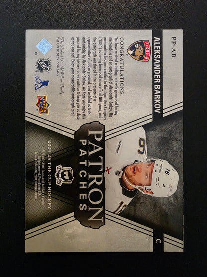 2024-25 Upper Deck The Cup - Patron Patches - Aleksander Barkov #PP-AB /6