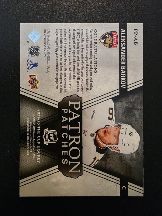 2024-25 Upper Deck The Cup - Patron Patches - Aleksander Barkov #PP-AB /6