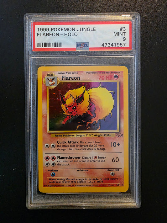 1999 Pokemon Jungle - Holo - Flareon #3 PSA 9