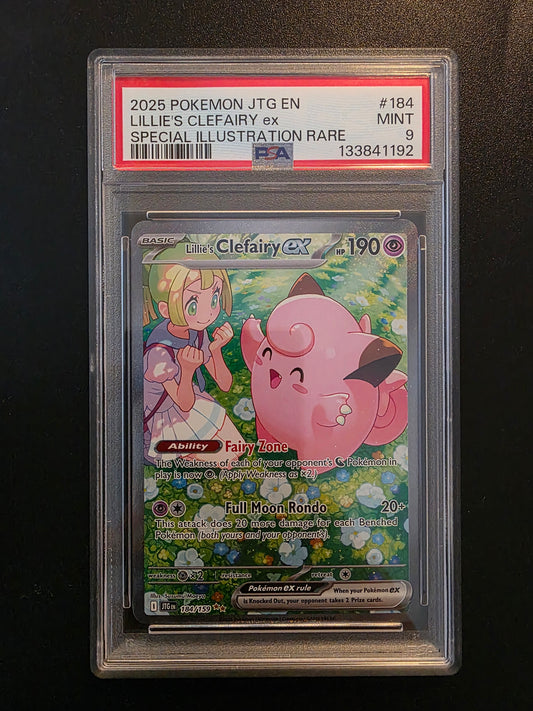 2025 Pokemon - Scarlet & Violet - Journey Together - Special Illustration Rare - Lillie's Clefairy ex #184 PSA 9